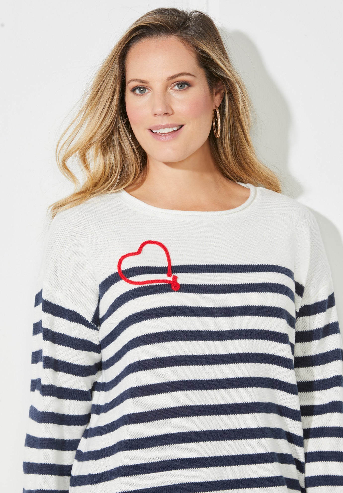 Liz&Me® Heart & Soul Stripe Sweater image number 3
