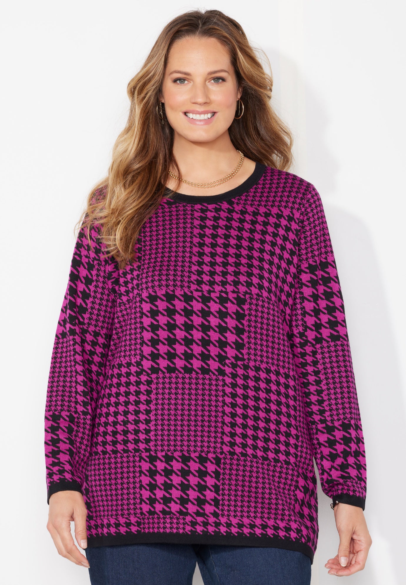 Liz&Me&reg; Patterned Pullover Sweater image number 0
