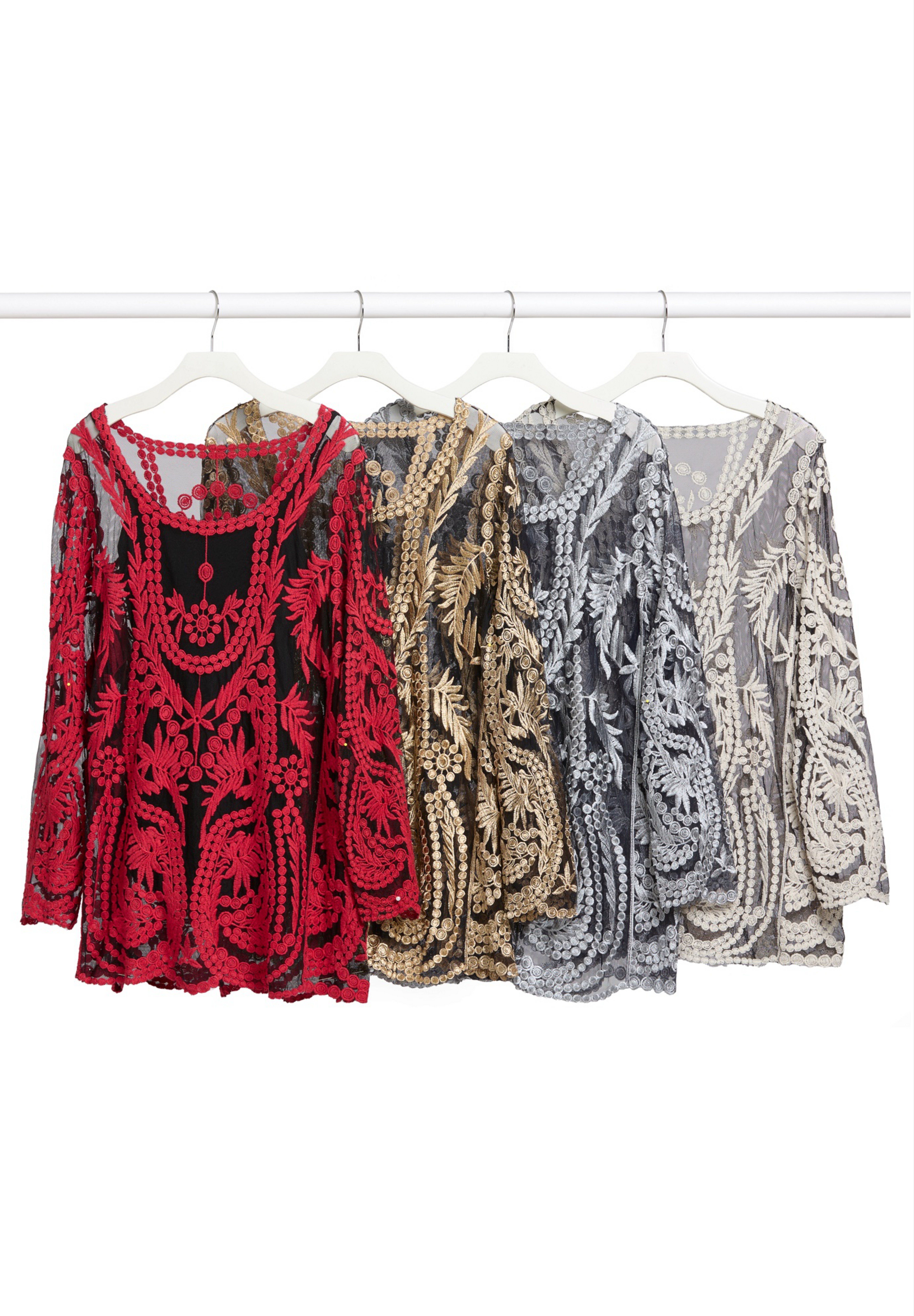 Embroidered Mesh Top image number 2