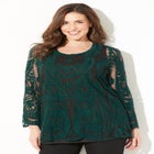 Embroidered Mesh Top image number null