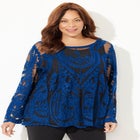 Embroidered Mesh Top image number null