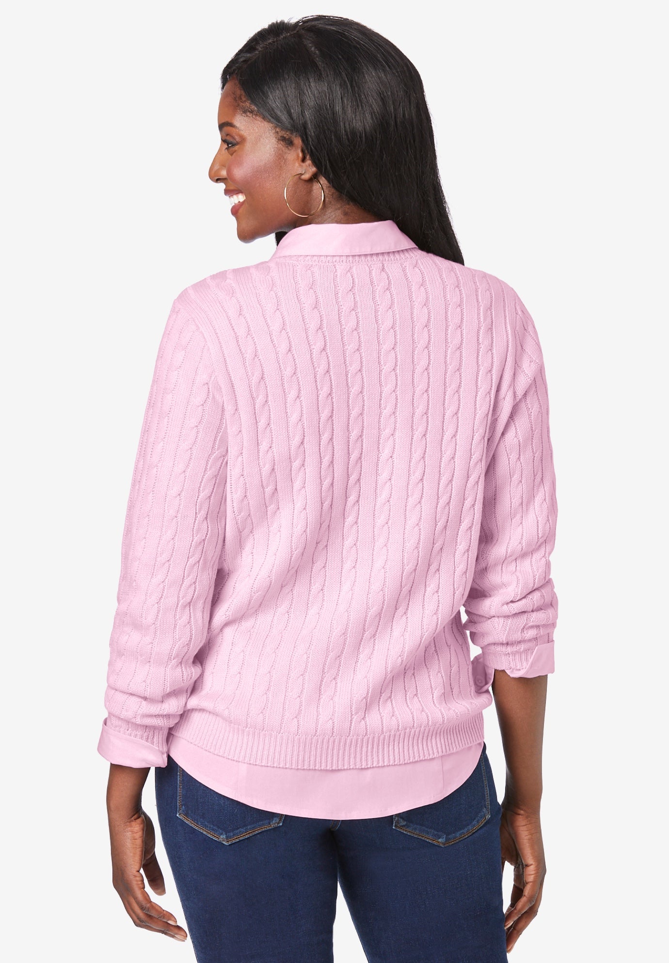 Cable Crewneck Sweater image number 1