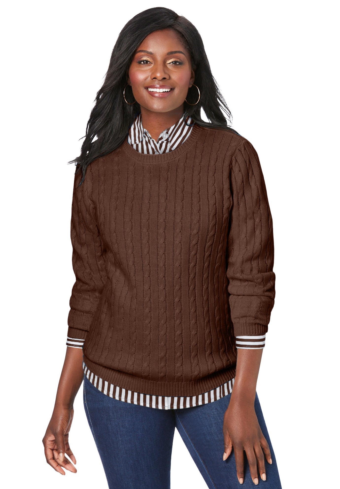 Cable Crewneck Sweater image number 0