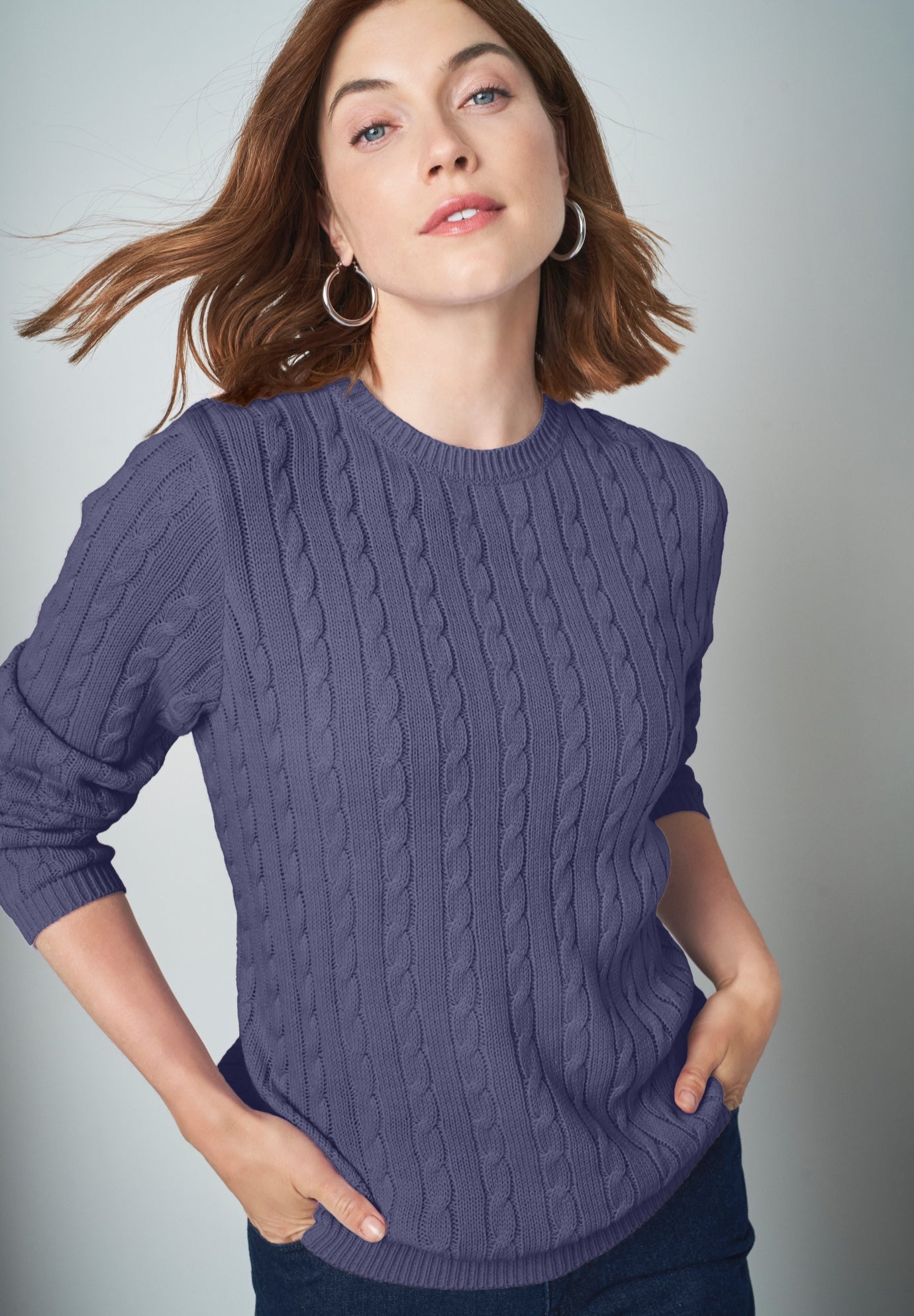 Cable Crewneck Sweater image number 0