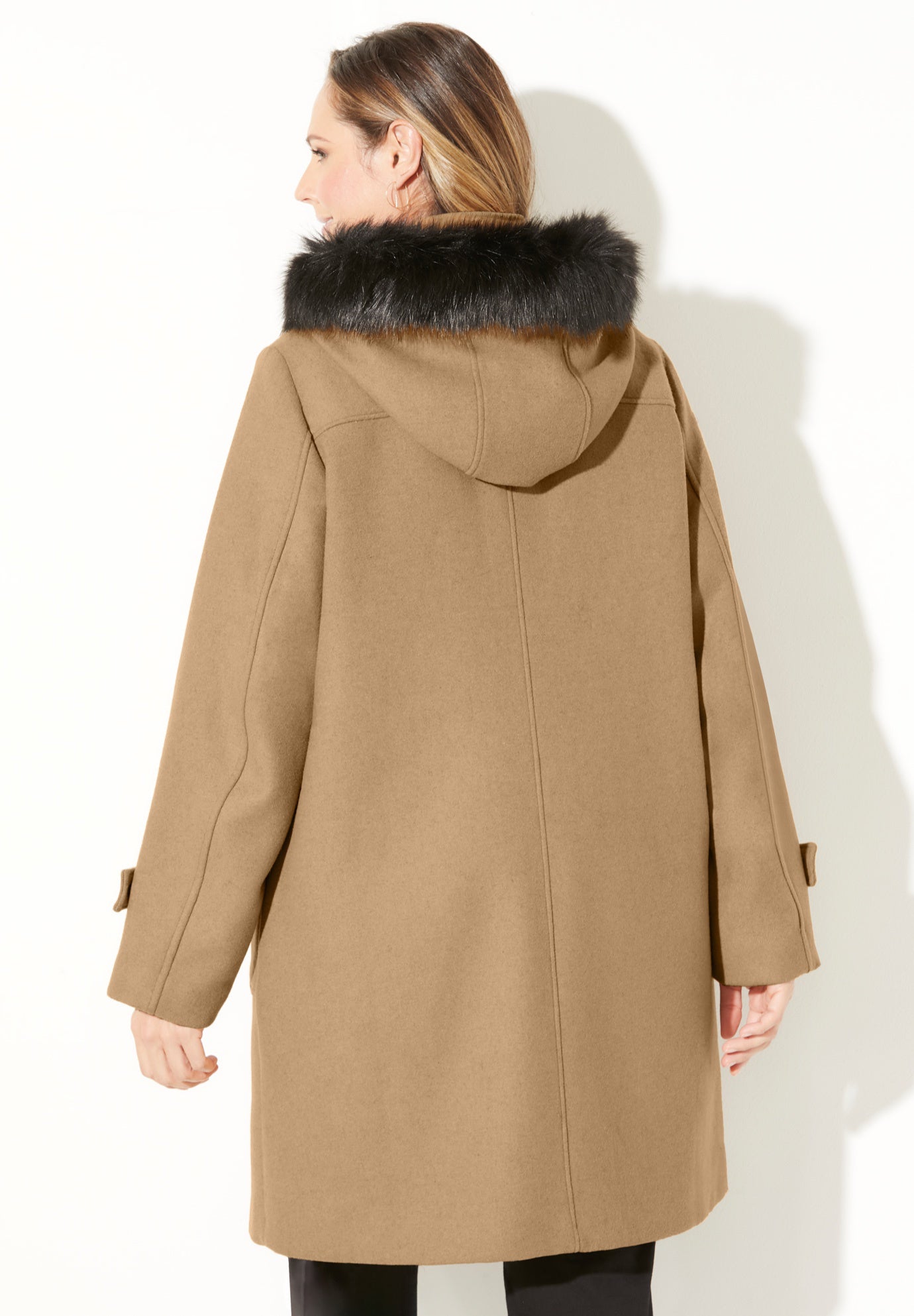 コート 3 TAP Wool Fur Hood Duffel Coat (2color) Hooded Duffel Coat with Toggles, in Woollen Fabric, for