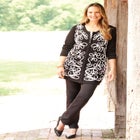 Zip-Front Embroidered Cardigan image number null