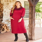 Cowl Neck Sweater Dress image number null