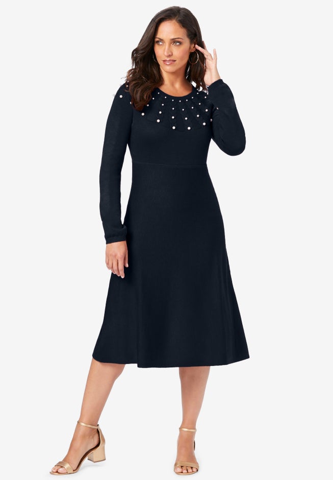 Pearl Yoke Sweater Dress image number 0