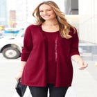 Sequin Trim Tank Cardigan Duet image number null