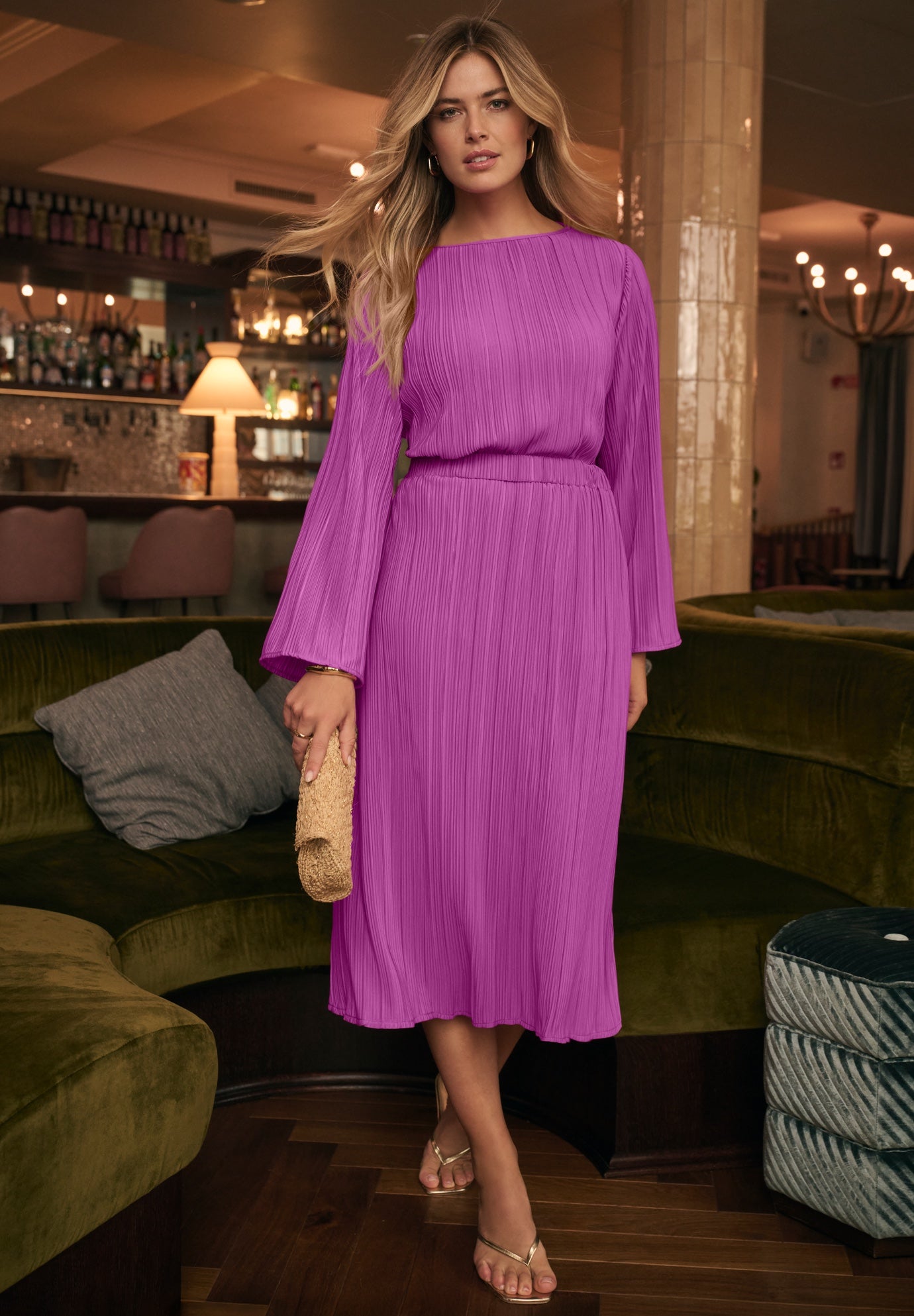 Plisse Midi Skirt image number 0