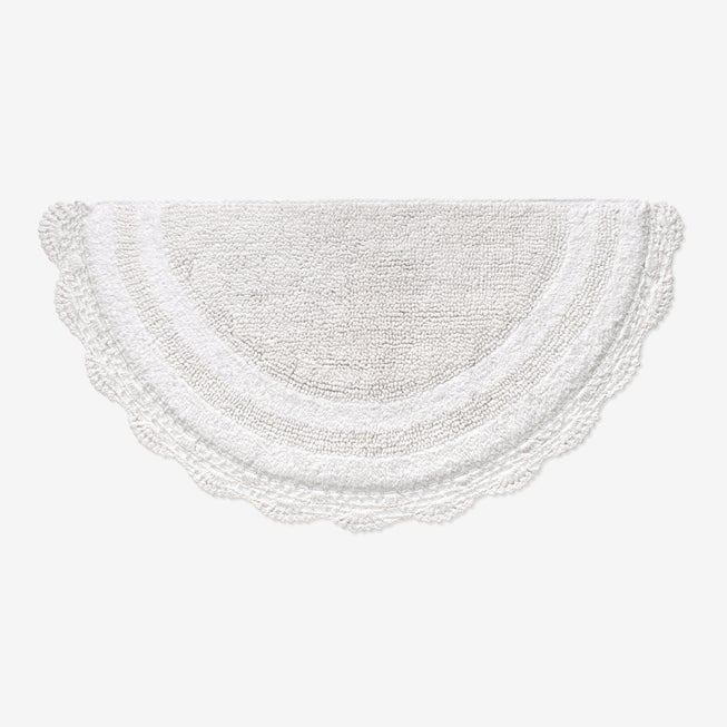 Half Round Reversible Crochet Bath Mat image number null