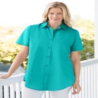 Perfect Short-Sleeve Collared Button Down Shirt image number null