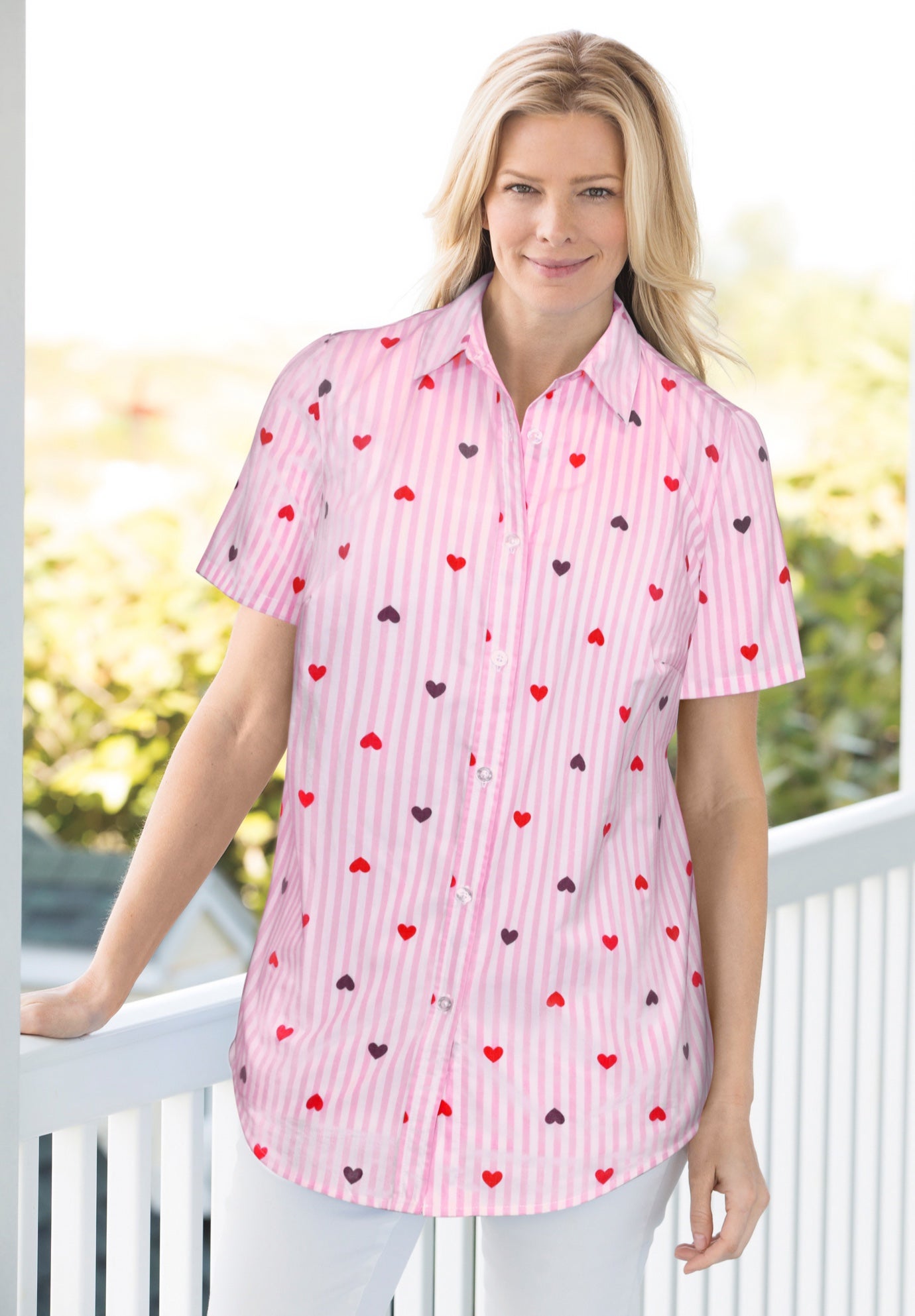 Perfect Short-Sleeve Collared Button Down Shirt image number 0