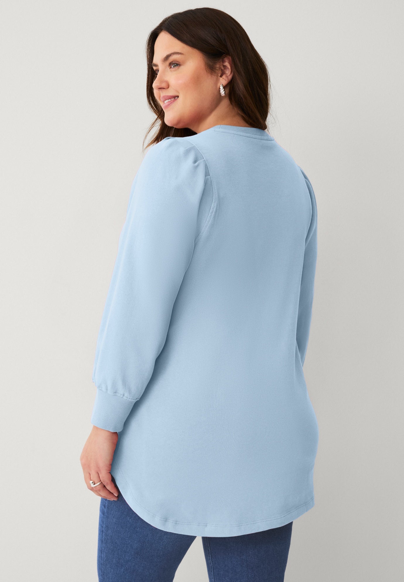 Puff Sleeve Sweatshirt Tunic image number 1