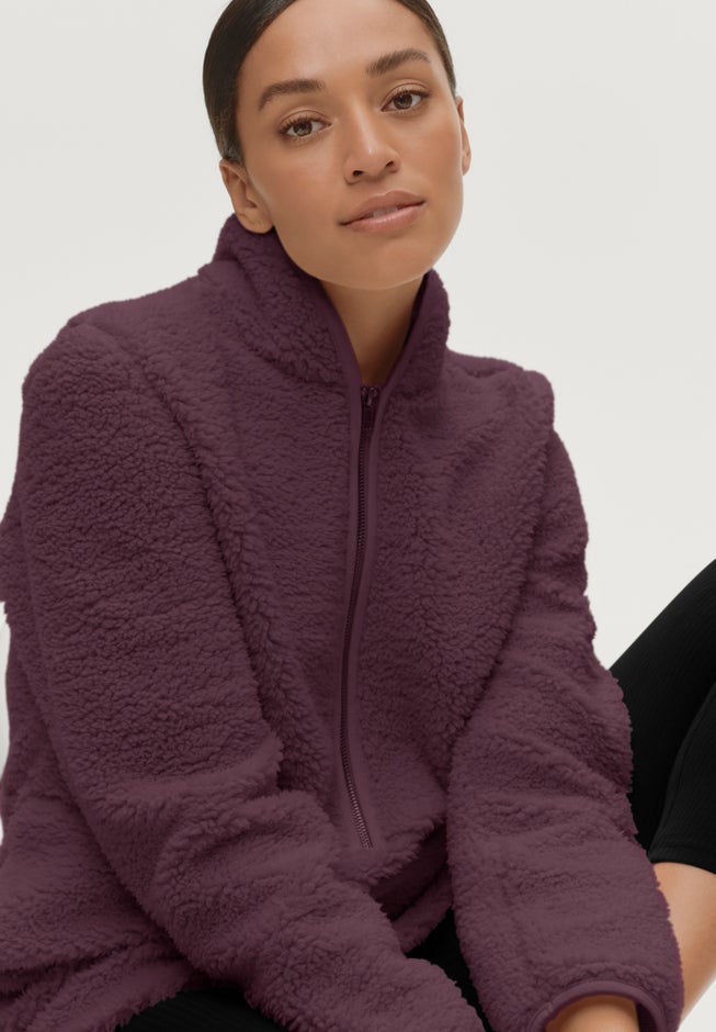 Half-Zip Sherpa Pullover image number 3
