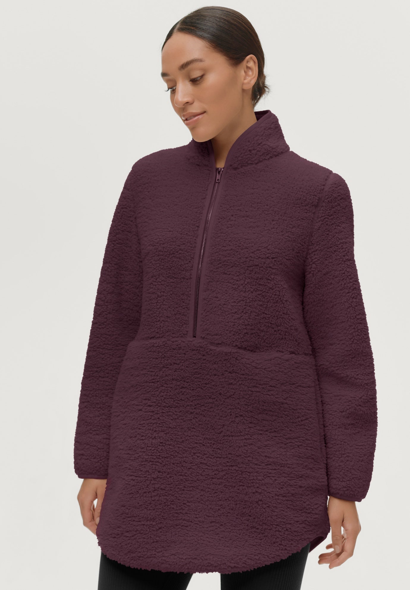 Half-Zip Sherpa Pullover image number 0
