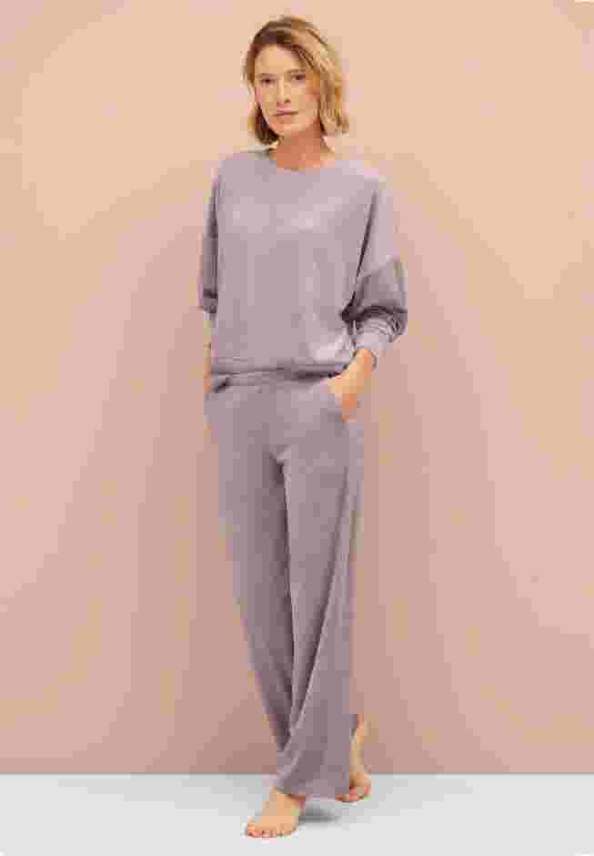 Wide Leg Velour Lounge Pants image number 0