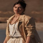 Relaxed Faux Leather Blazer image number null