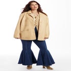 Relaxed Faux Leather Blazer image number null