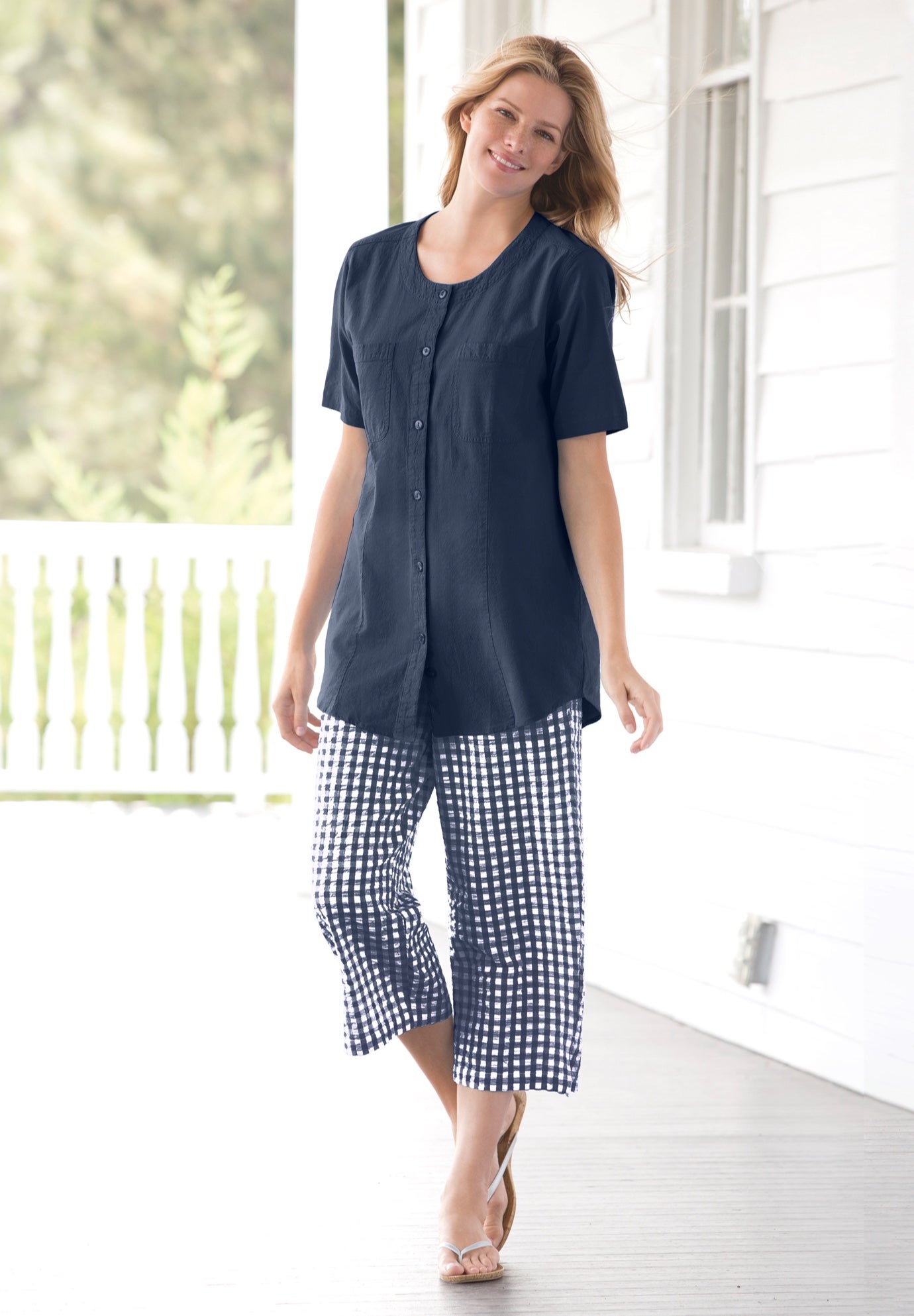 Short-Sleeve Crinkle Shirt image number 0