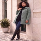 Plus Size Button Up Fleece Jacket image number 1