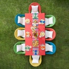 Santa Fe Hand-Painted Striped Stoneware Dinnerware Set image number null