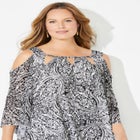 Mesh Cold Shoulder Top image number null