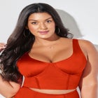 Shimmer Underwire Crop Bikini Top image number null