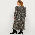 Smocked Bodice Tiered Midi Dress image number null