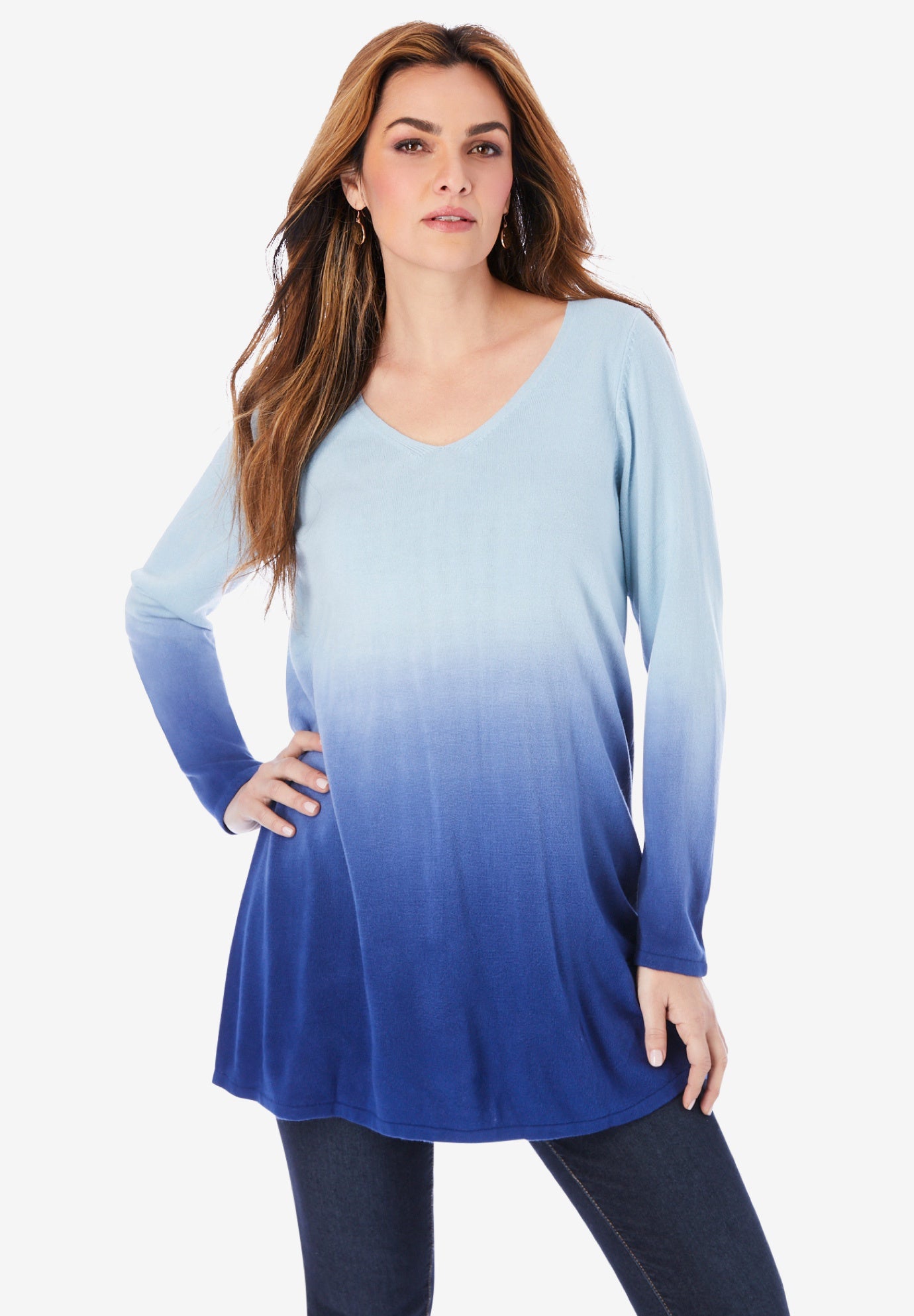 Fine Gauge Ombr&eacute; Sweater image number 0