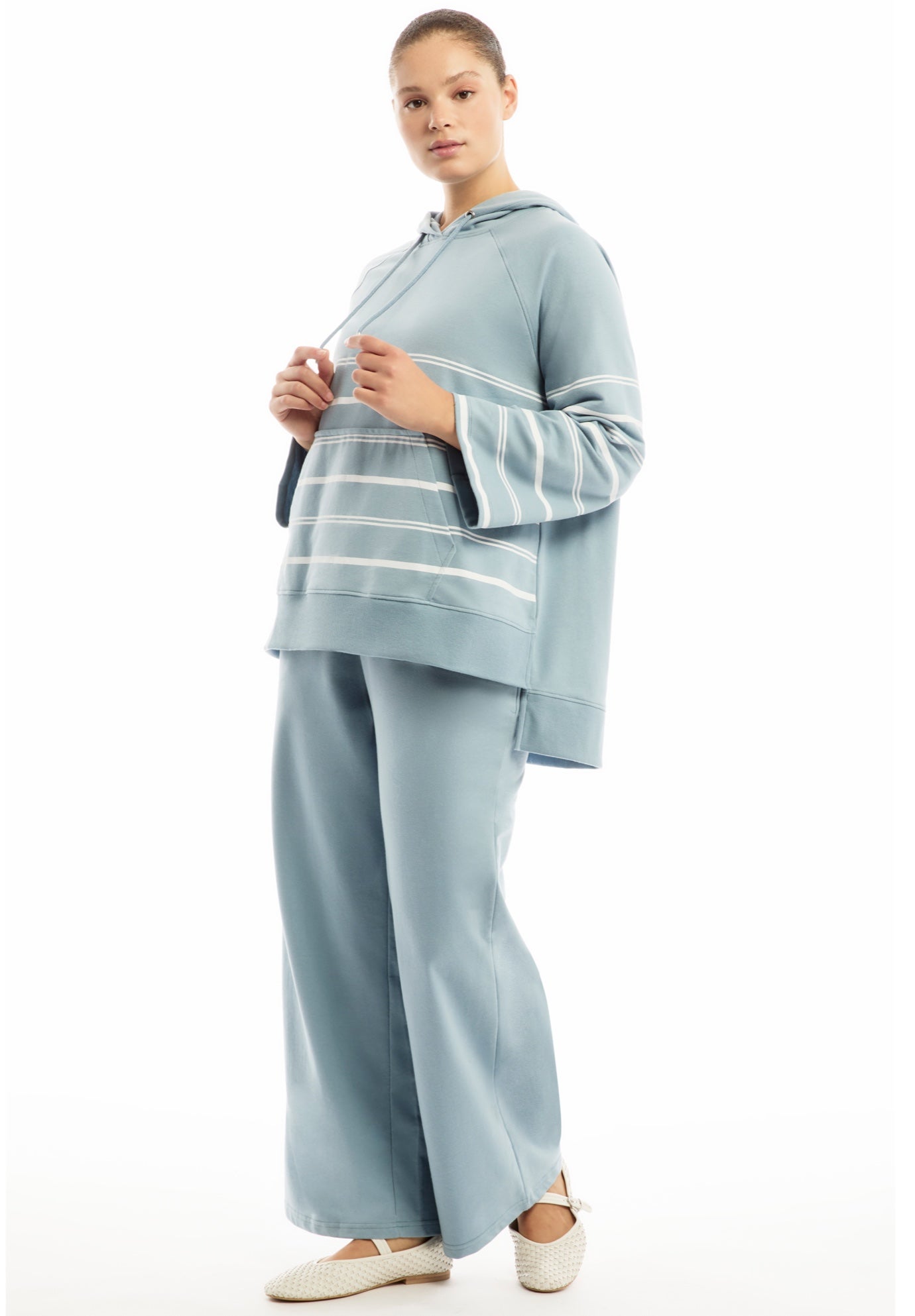 Bell-Sleeve French Terry Sweatshirt image number 0