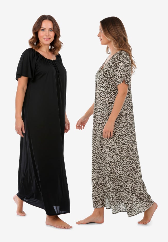 2-Pack Long Silky Gown image number 2