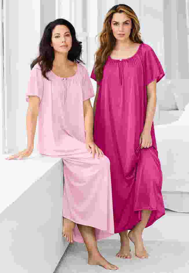 2-Pack Long Silky Gown image number 0