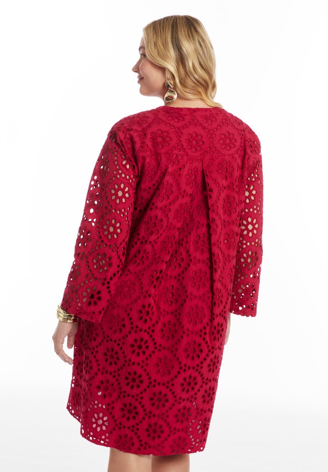 Eyelet Midi Shirtdress image number 2