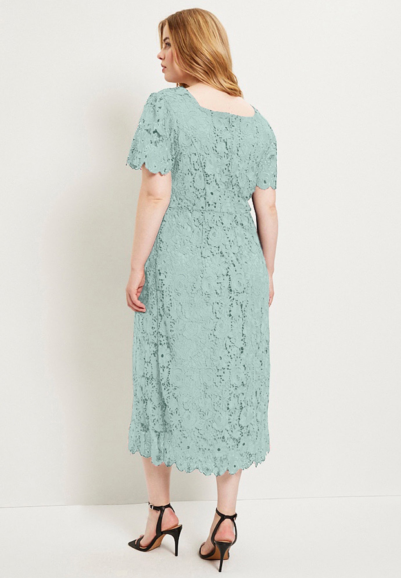 Square-Neck Lace Dress image number 1