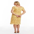 Square-Neck Lace Midi Dress image number 2