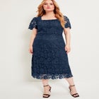 Square-Neck Lace Dress image number null
