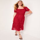 Square-Neck Lace Dress image number null