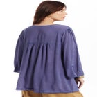Acid Wash Peasant Blouse image number null