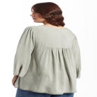Acid Wash Peasant Blouse image number null