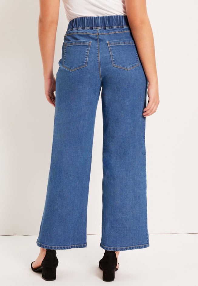 Contour Denim Wide-Leg Jean image number 1