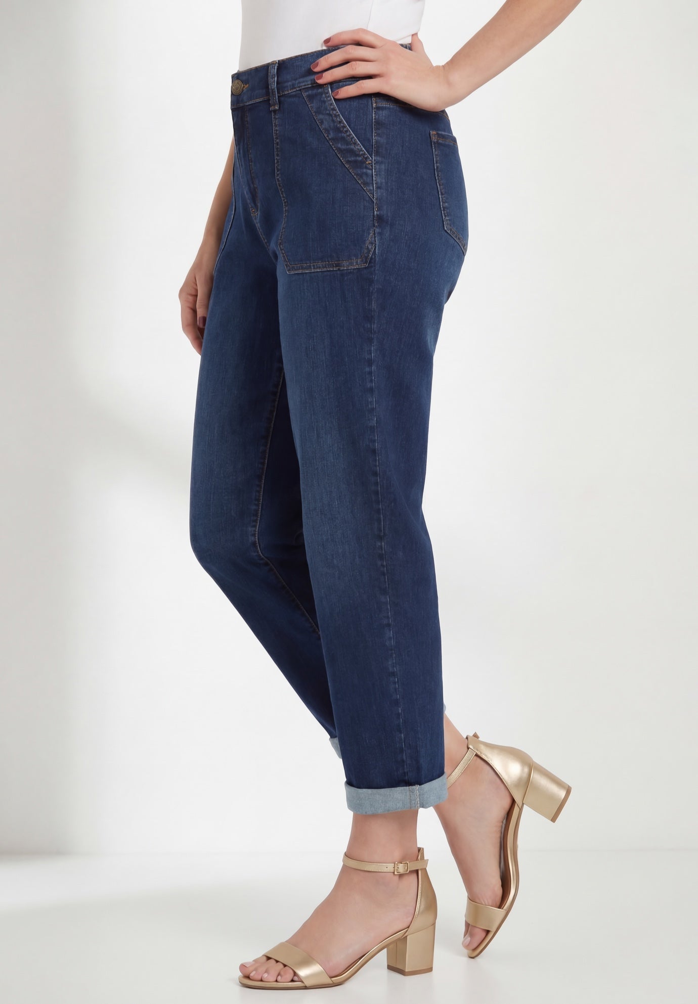 Right Fit&reg; Curvy Roll Cuff Jean image number 2