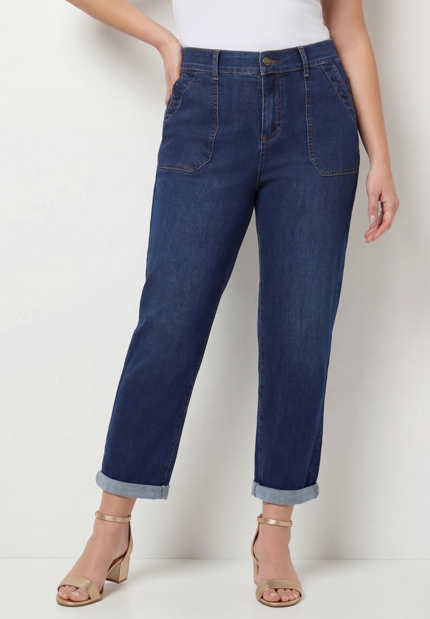 Right Fit&reg; Curvy Roll Cuff Jean image number 0