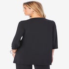 Lace V Neck Ultrasmooth&reg; Fabric Top image number null