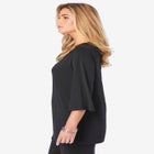 Lace V Neck Ultrasmooth&reg; Fabric Top image number null