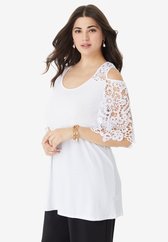 Cold Shoulder Ultrasmooth&reg; Fabric Tunic image number 2