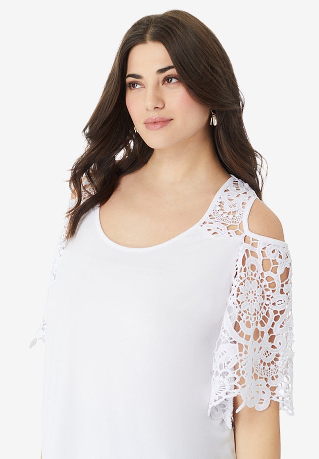 Cold Shoulder Ultrasmooth&reg; Fabric Tunic image number 3