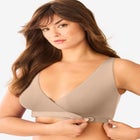 Comfort Choice® Velcro Crossover Wireless Lounge Bra image number null