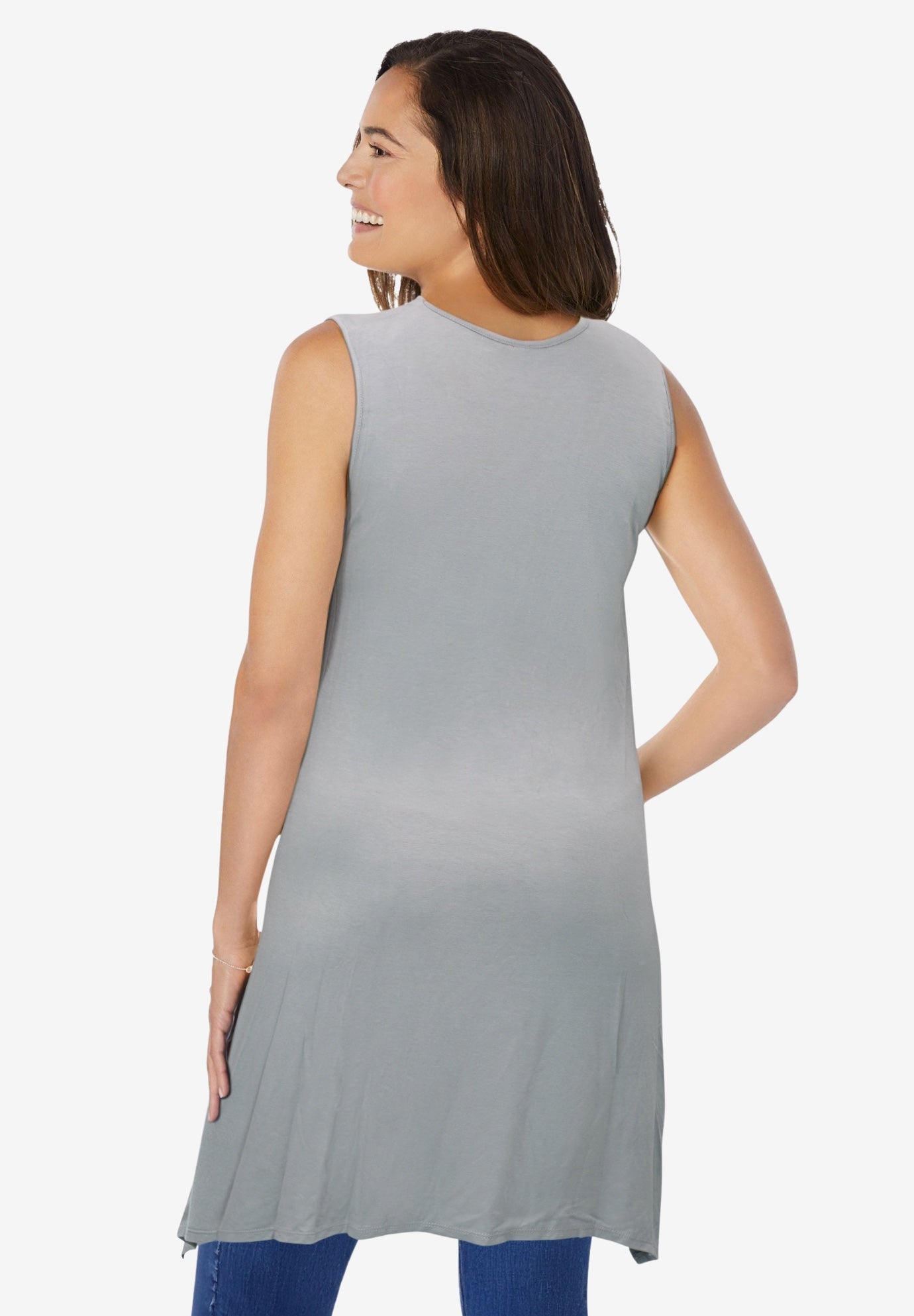 Sleeveless Hanky Hem Tunic image number 1