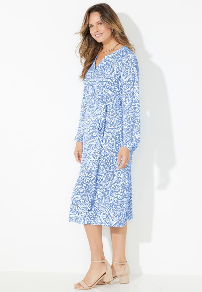 Liz&Me® Peasant Wrap Dress image number 4